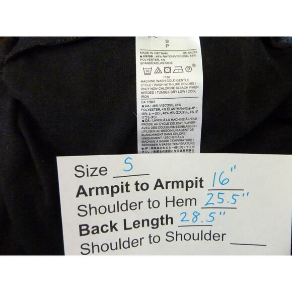 Banana Republic Black Tank Top Side Slit Size S - Picture 6 of 6
